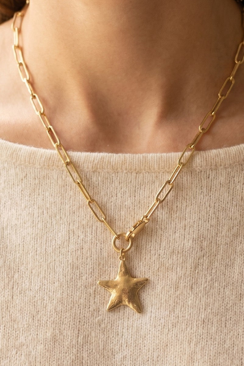 Hammered Star Pendant