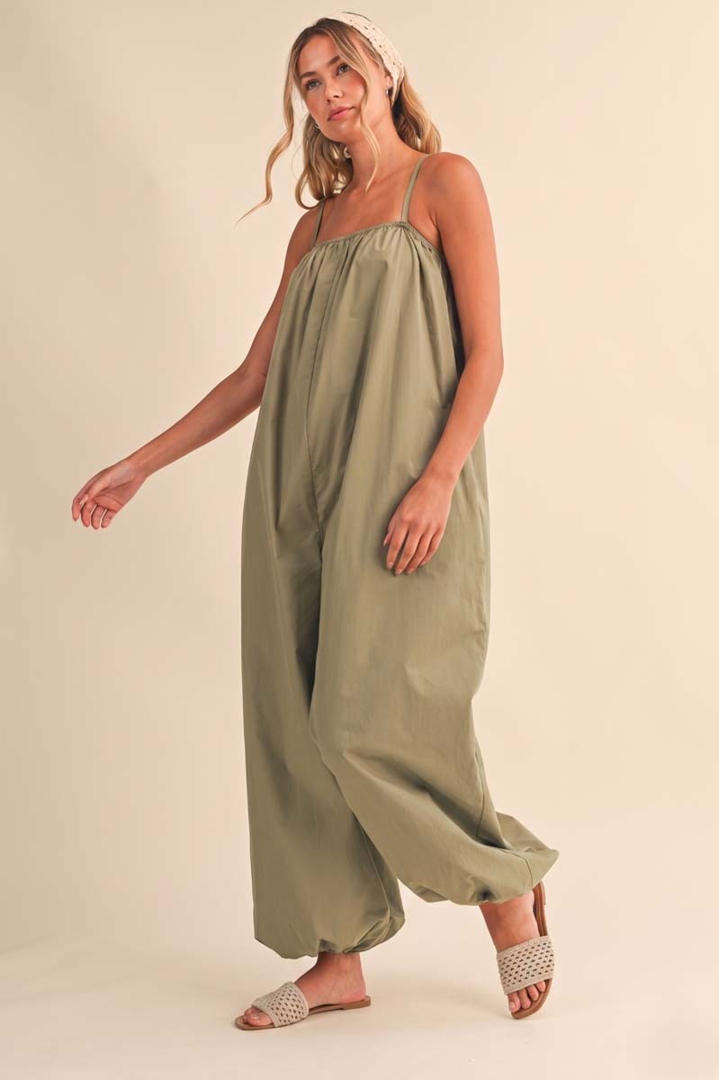 Balloon Leg Jumpsuit Olive