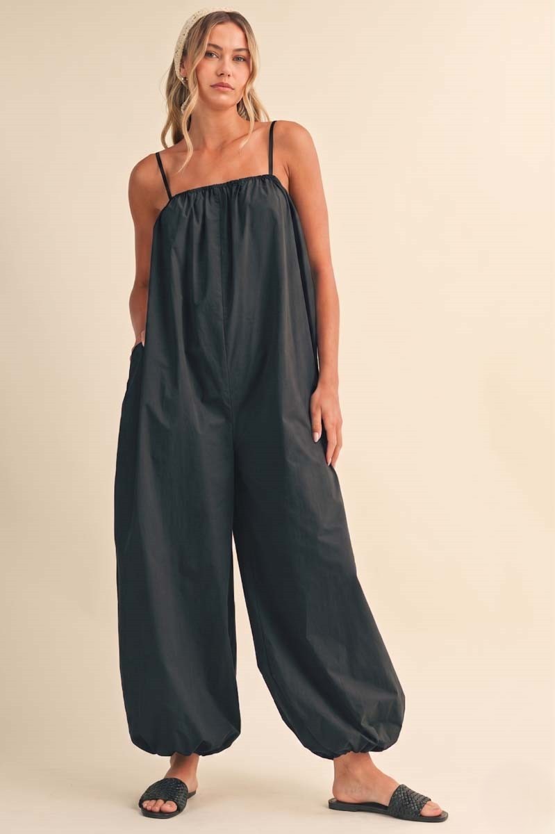 Balloon Leg Jumpsuit Black