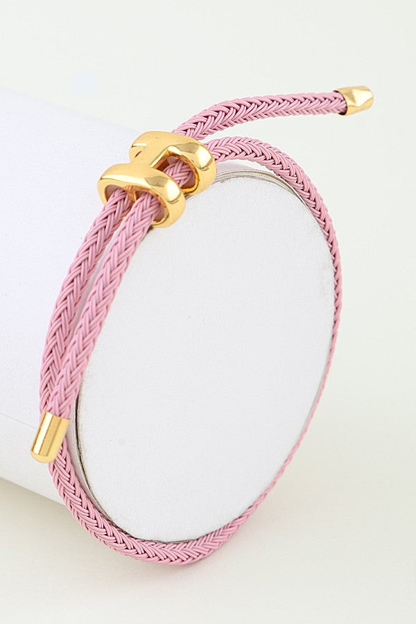 Adjustable Braid Bracelet Pink