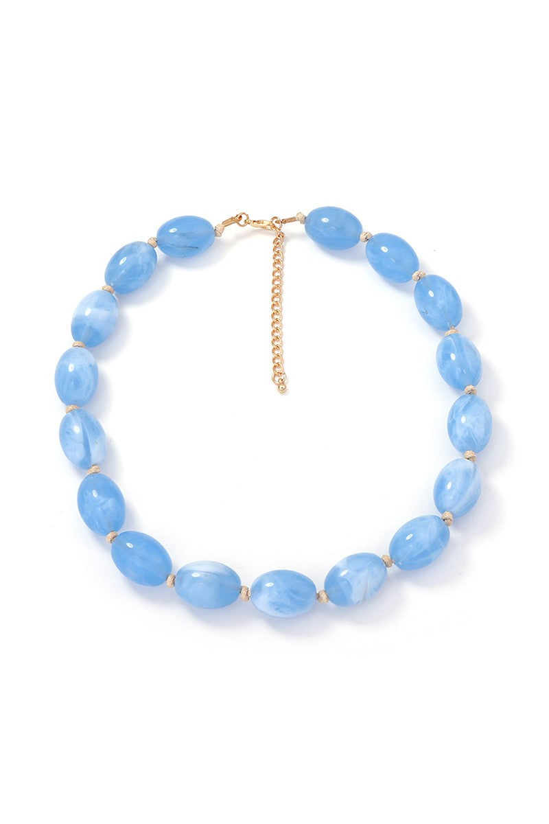 Dreamy Beaded Necklace Blue