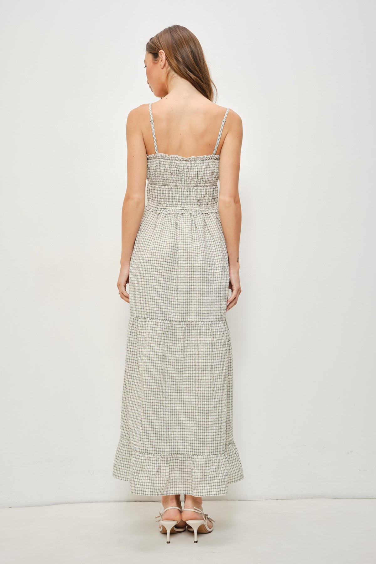 Dahalia Checker Tiered Dress