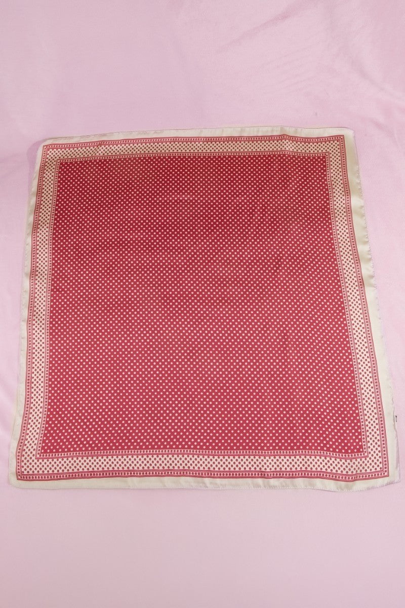 Square Polka Dot Scarf Red