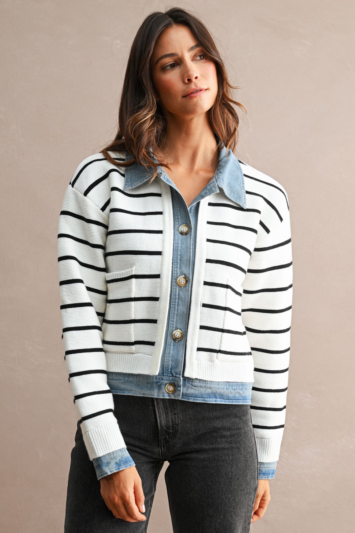 Adalie Stripe Cardigan