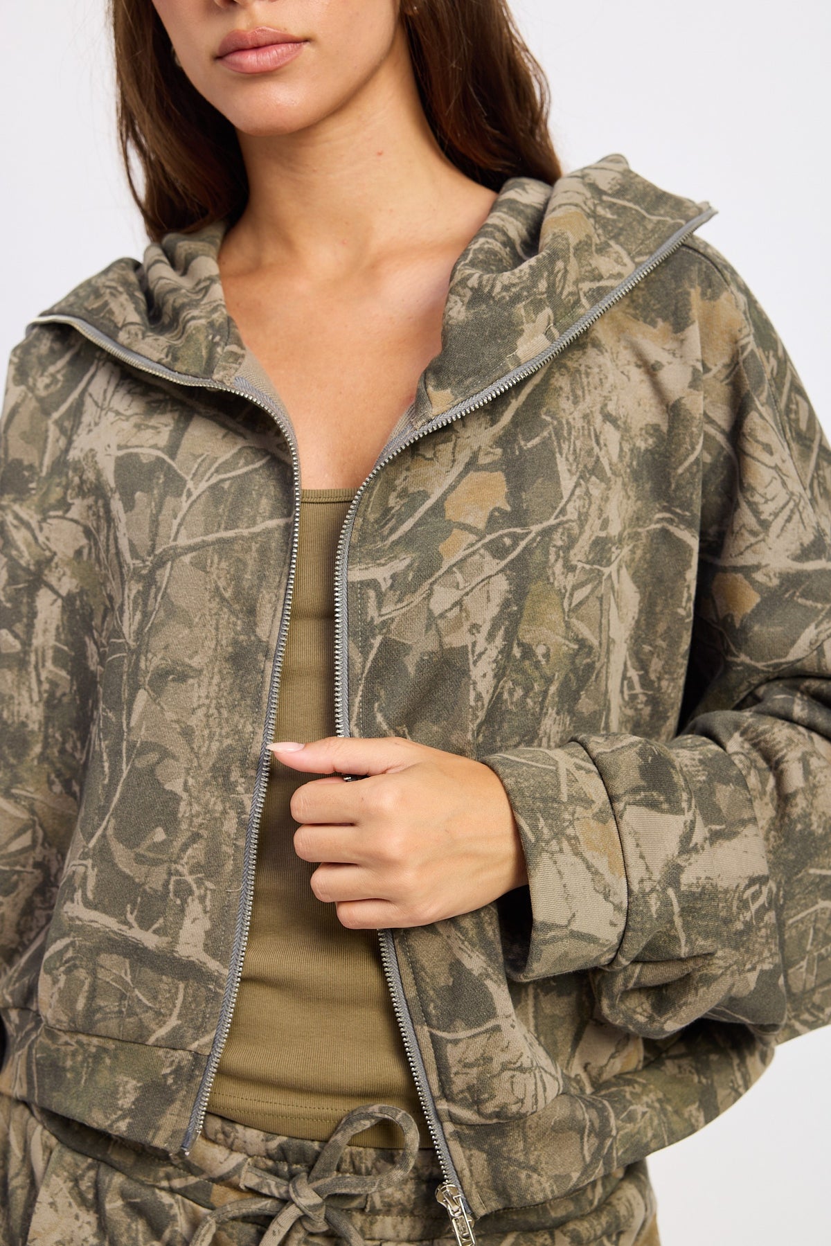 Camo Zip Up Jacket