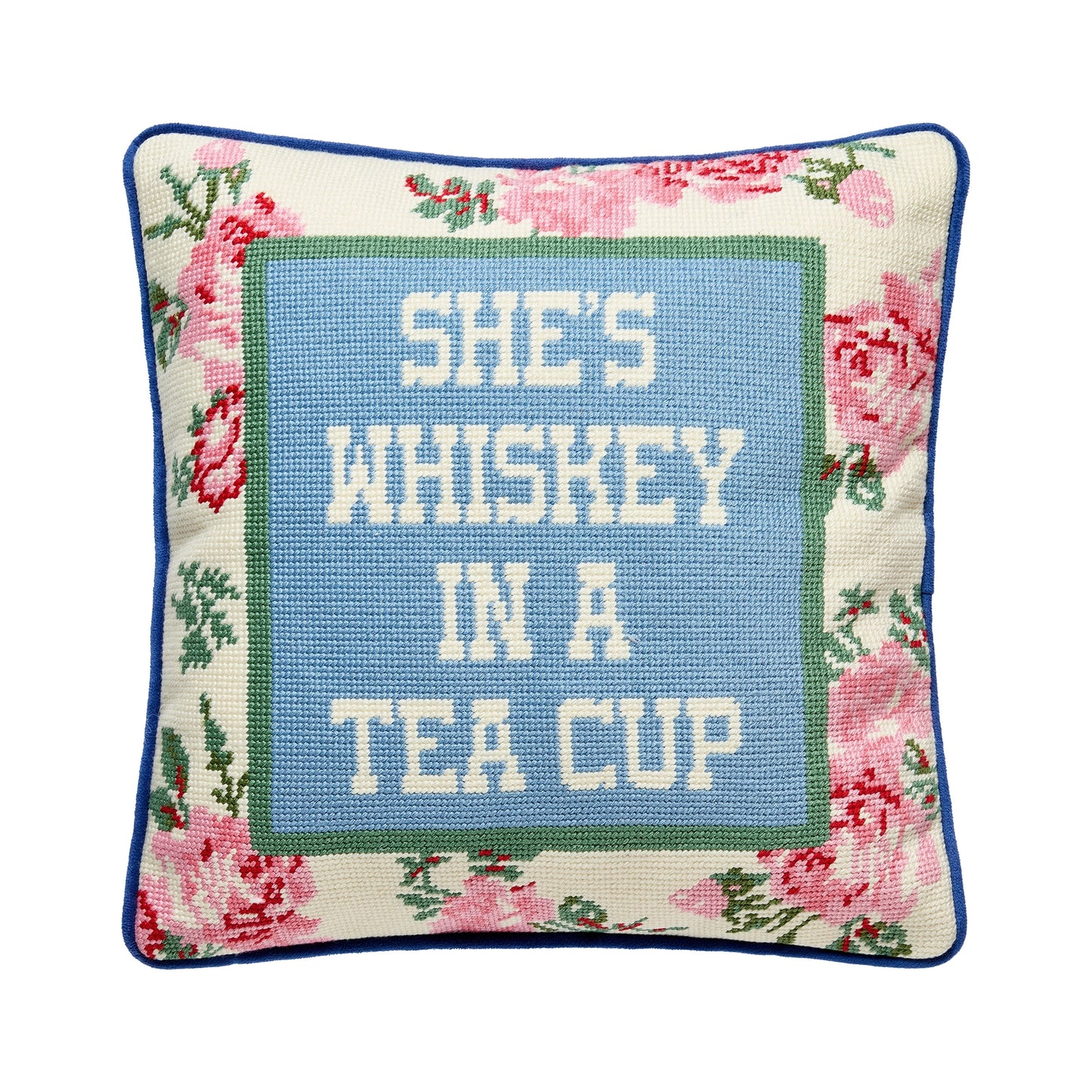 She's Whiskey Embroidered Pillow