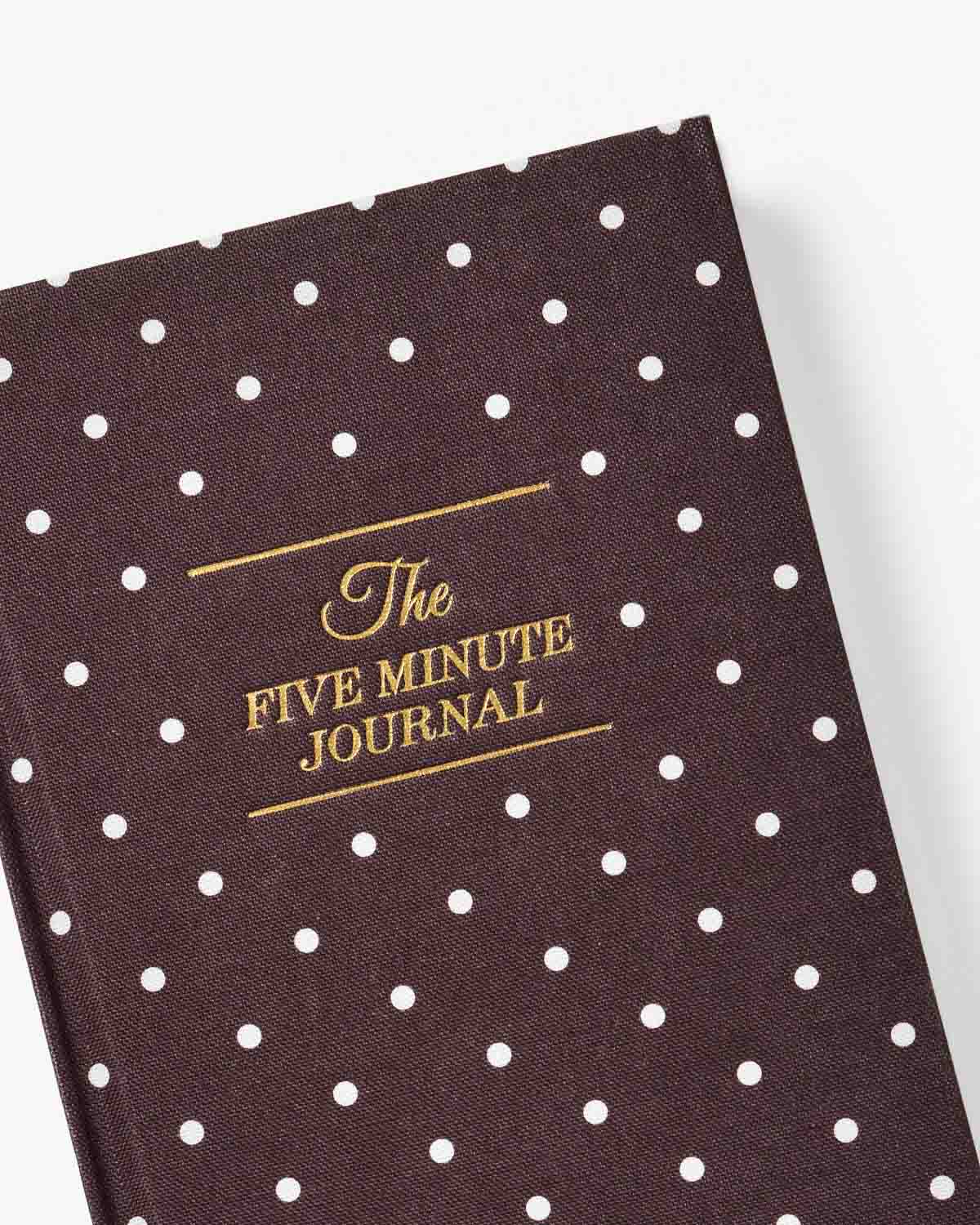 Brown Polka Dot Five Minute Journal - Clothe Boutique