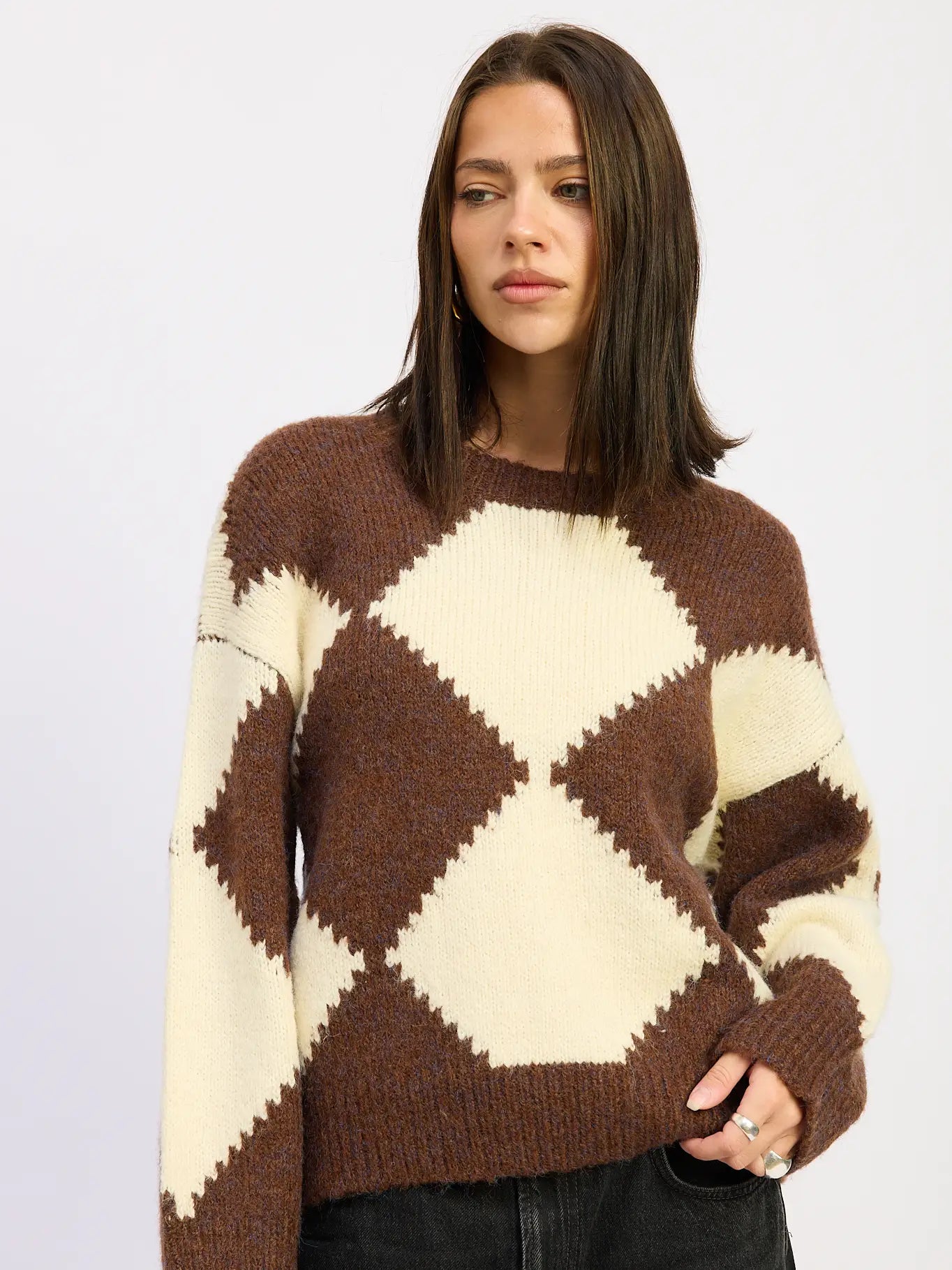 Argyle Two Tone Sweater