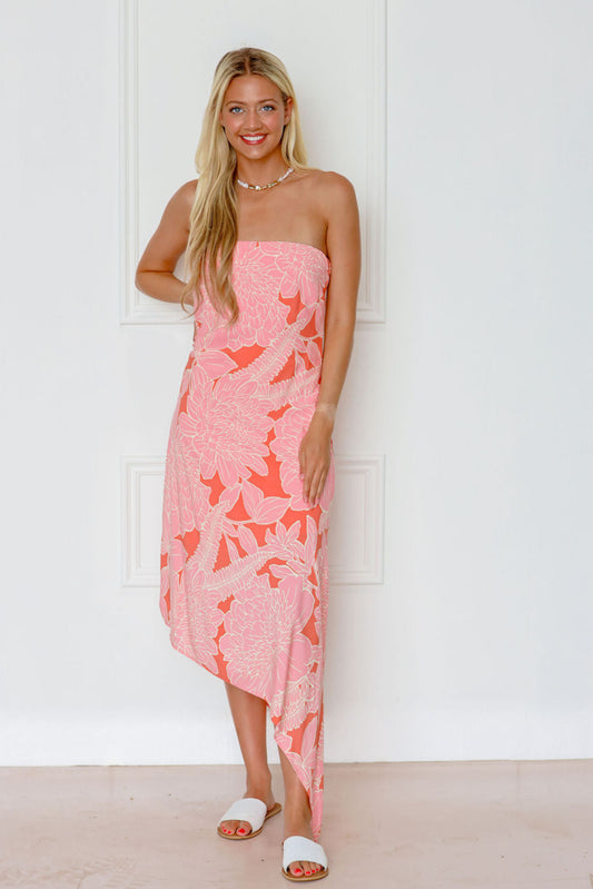 Leilani Strapless Asymmetrical Dress