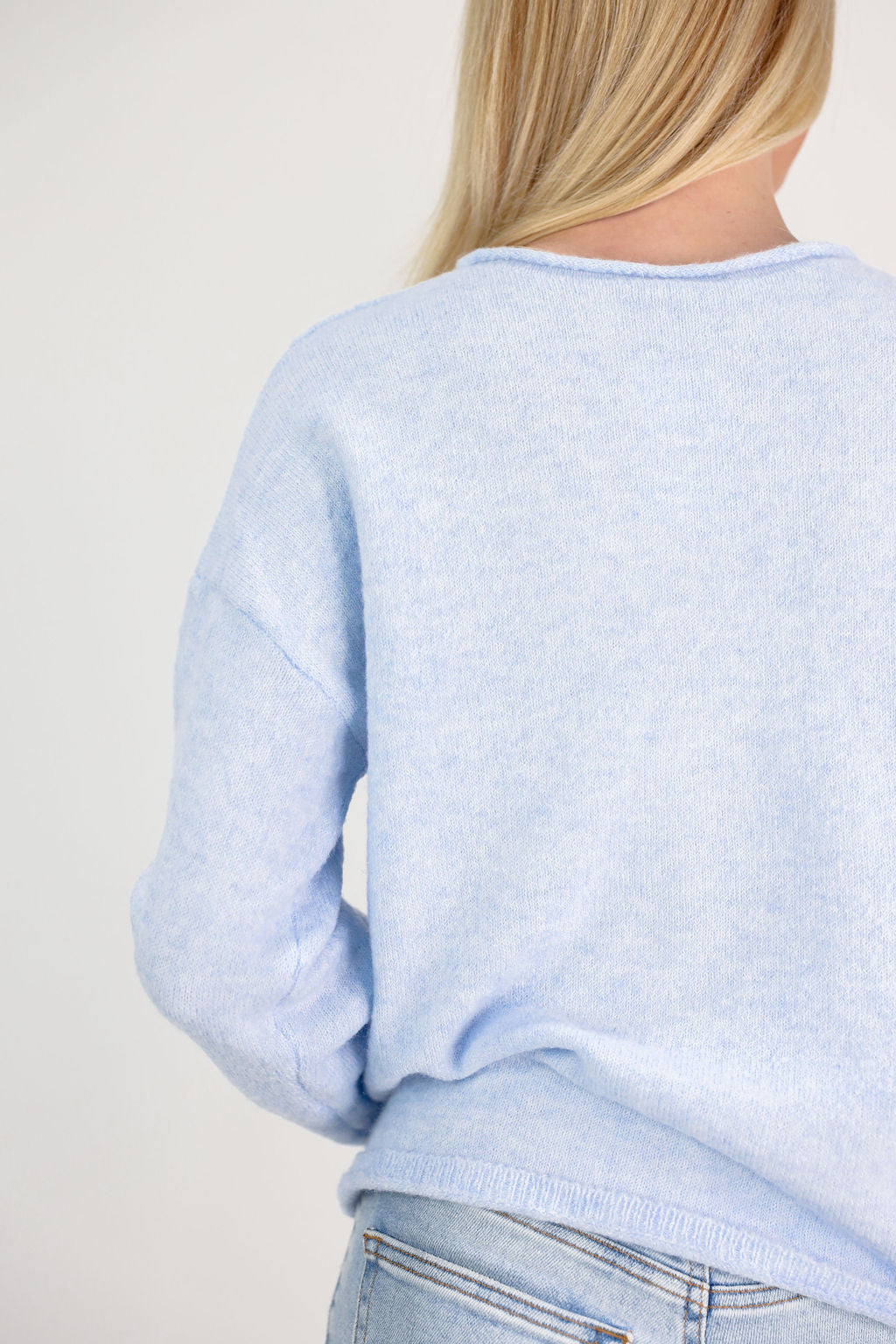 Essential Button Down Cardigan Sky - Clothe Boutique