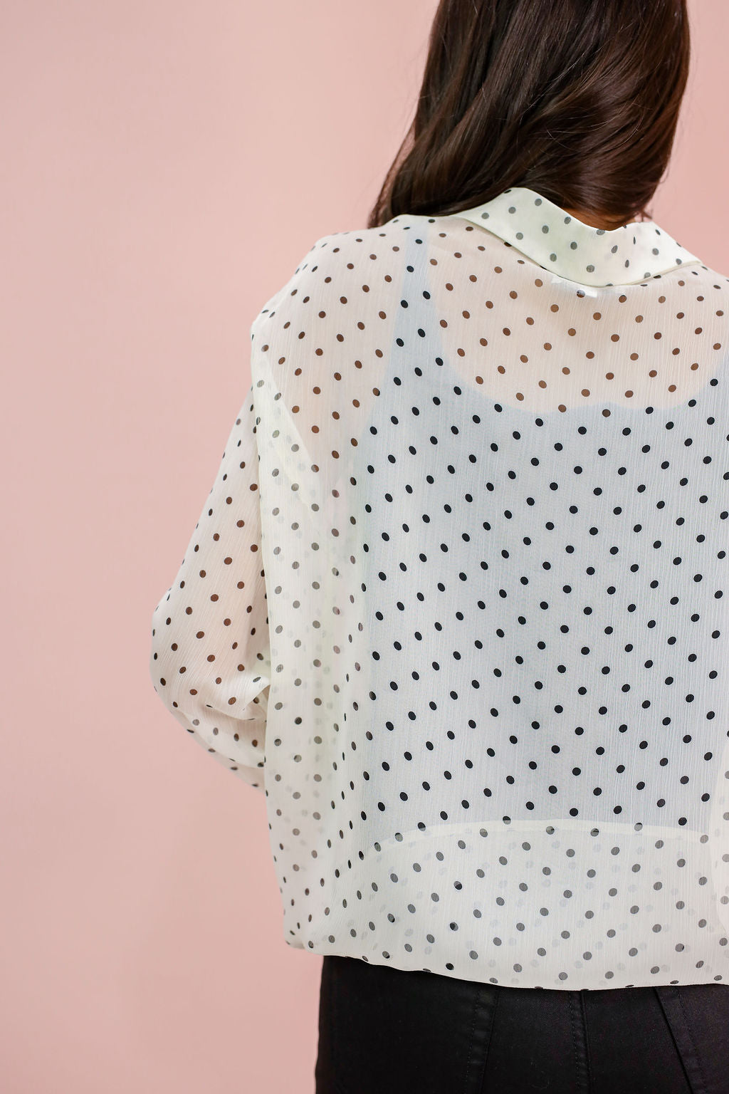 Cecilla Sheer Polka Dot Shirt - Clothe Boutique