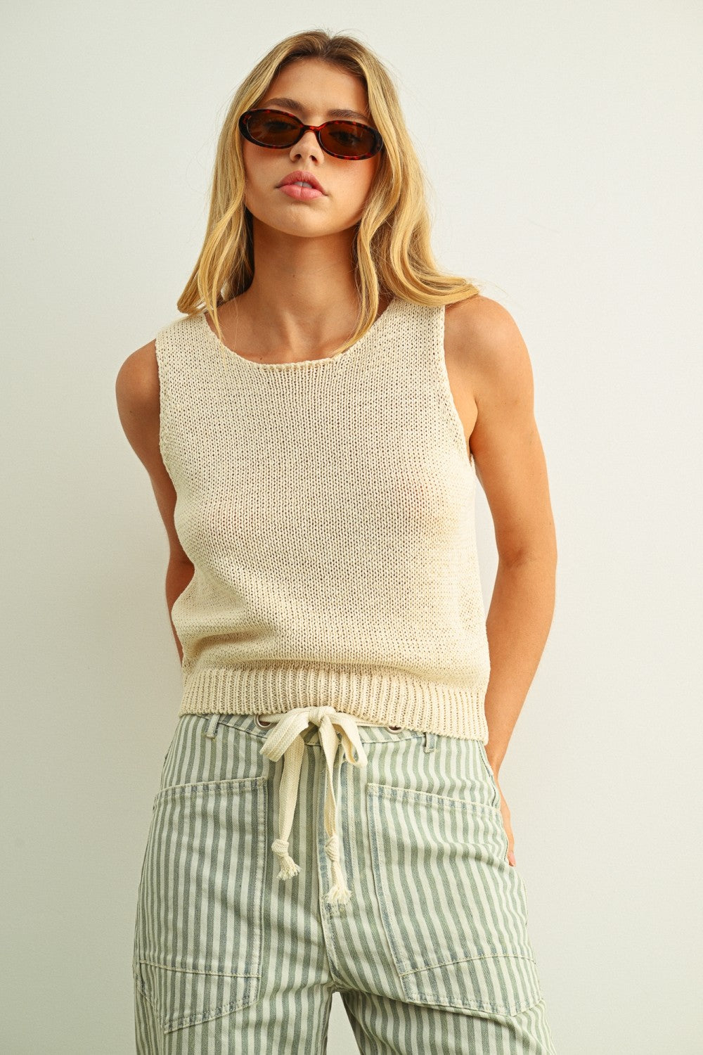 Round Neck Knit Tank