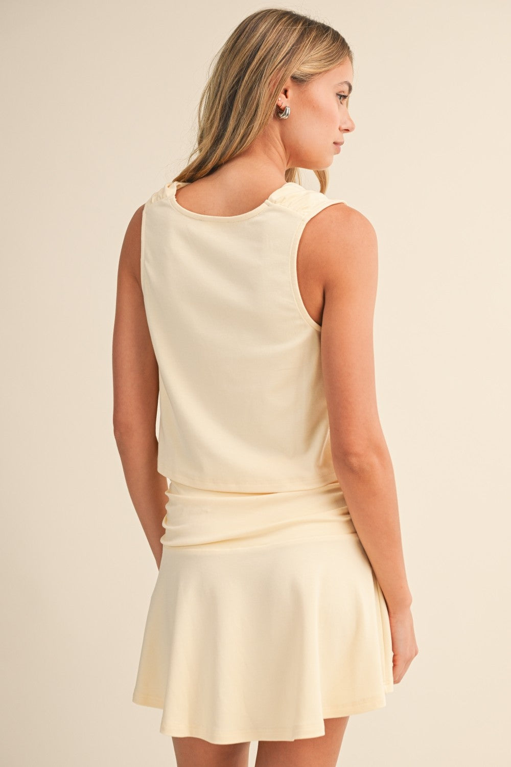 Cowl Neck Top & Skirt Set of 2