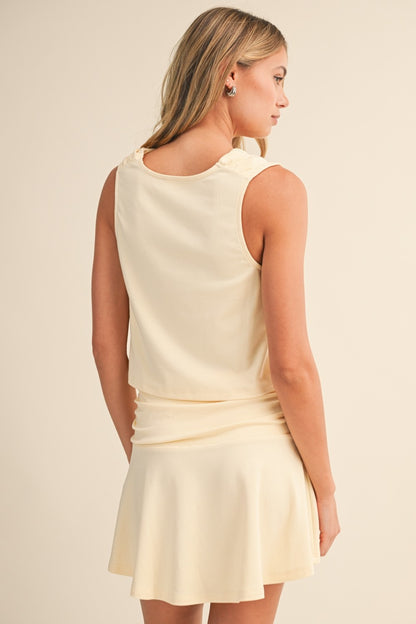 Cowl Neck Top & Skirt Set of 2