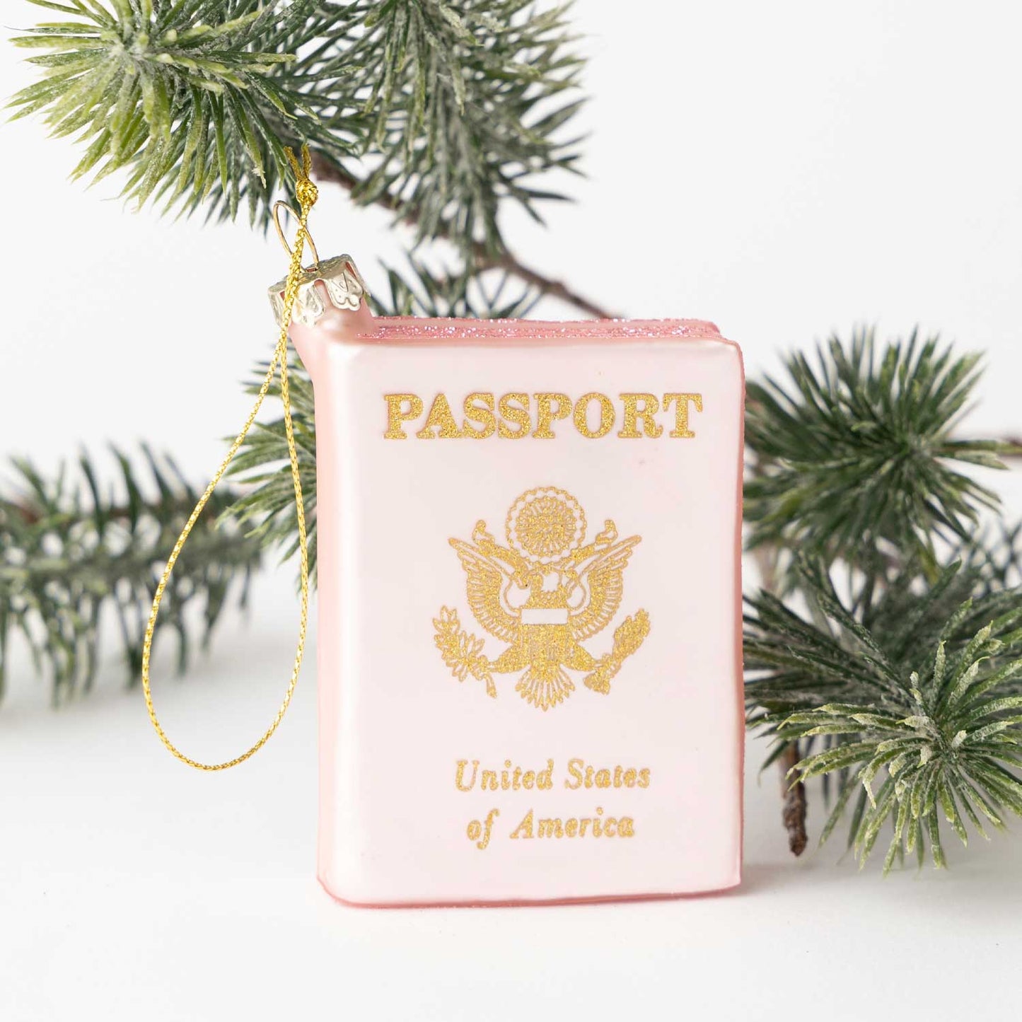 Passport Glass Ornament