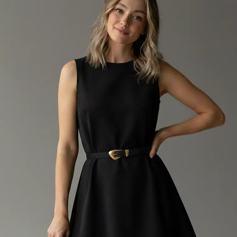 Chubby Buckle Belt Black