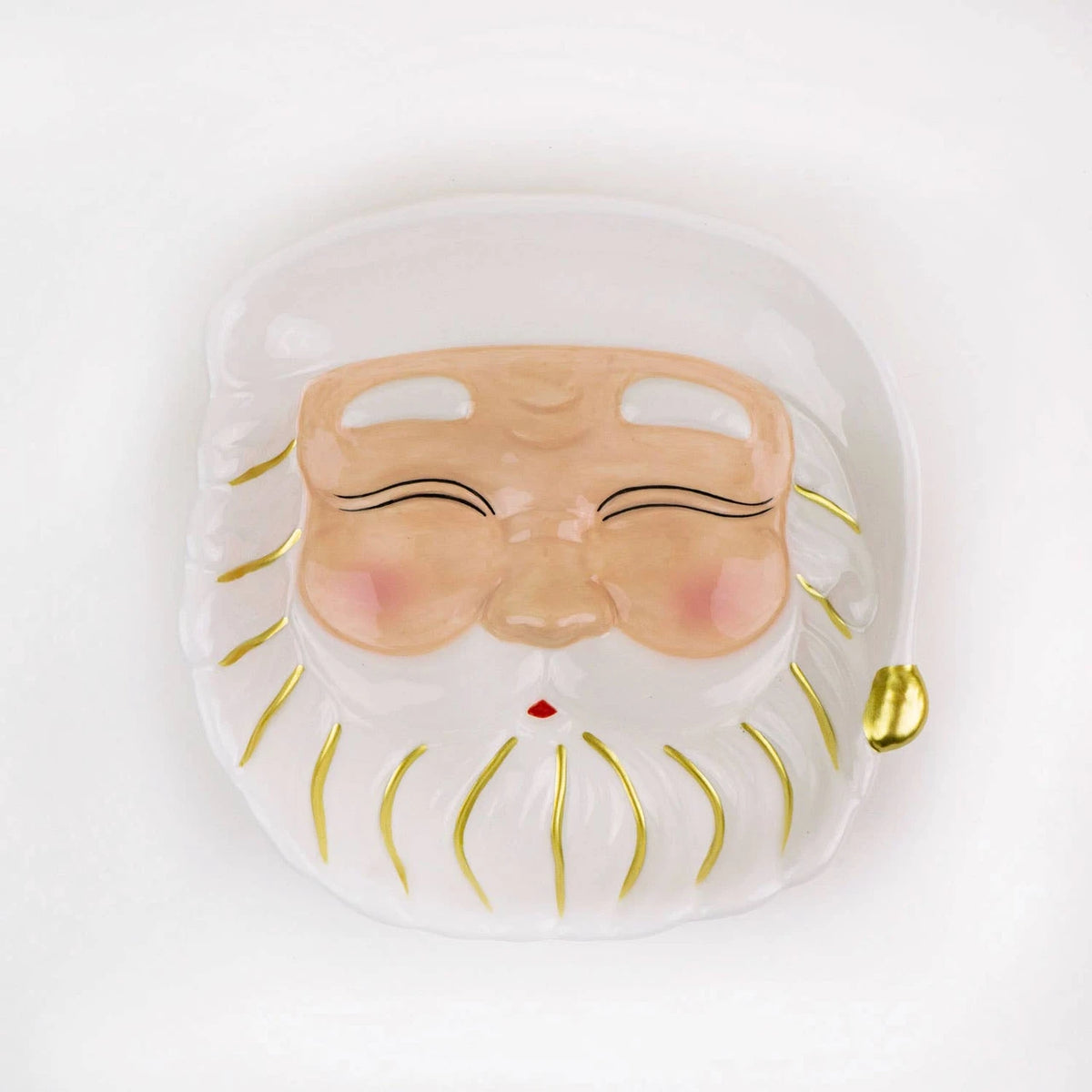 Santa Dessert Plate White