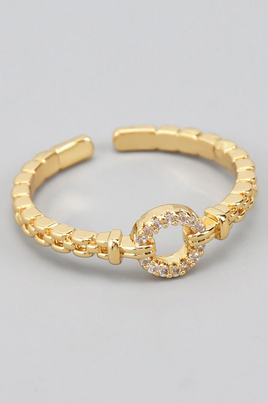 CZ Pave Circle Ring