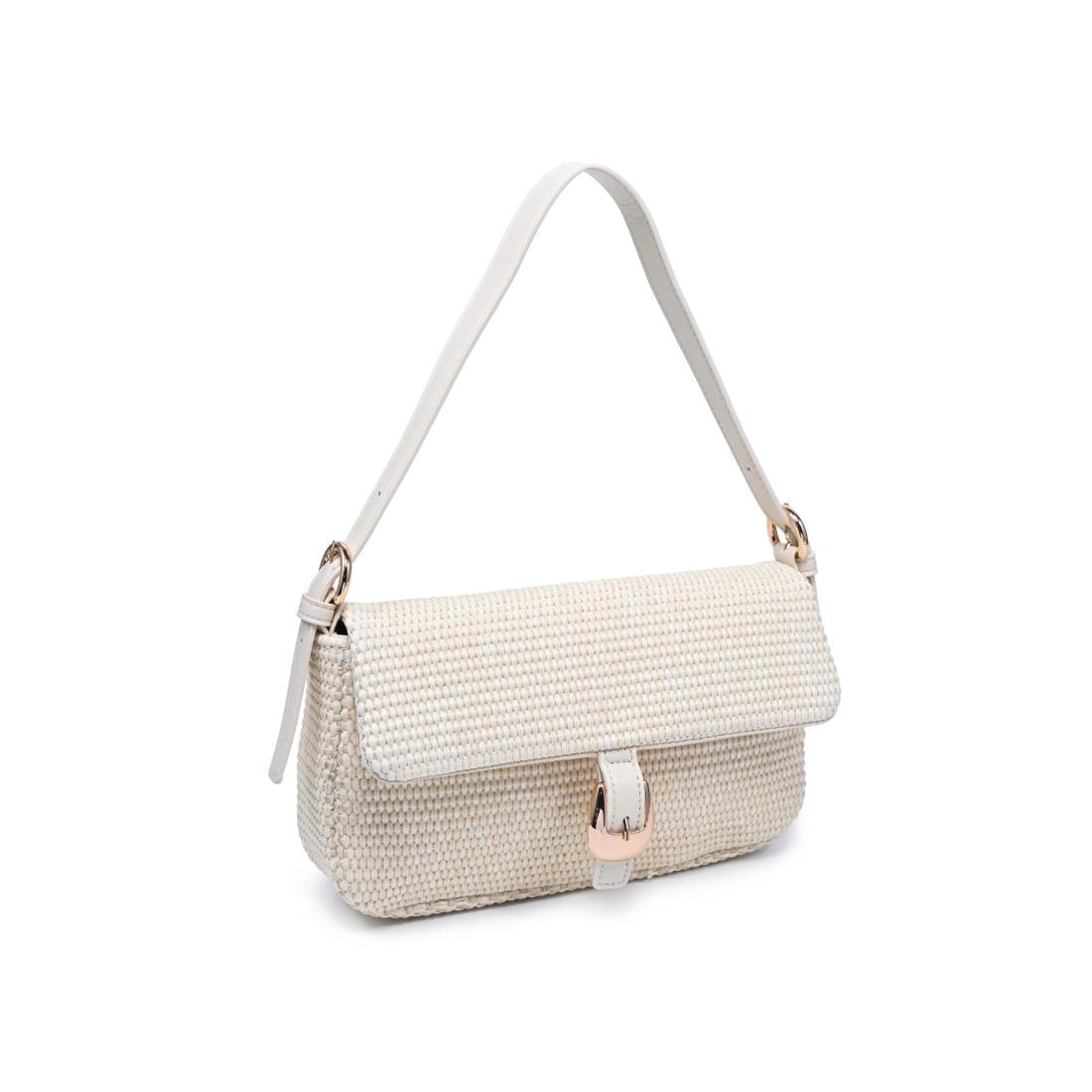 Gloria Straw Buckle Purse