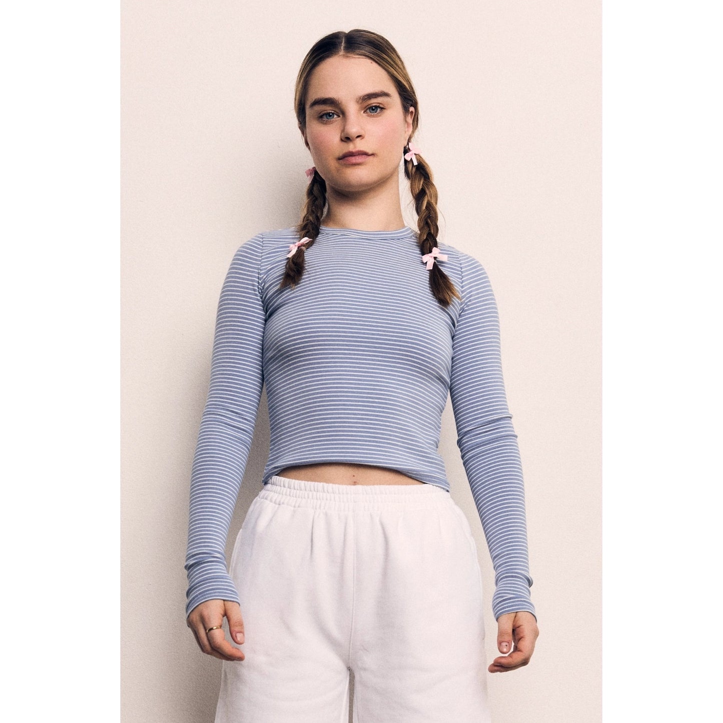 Long Sleeve Striped T-shirt Blue/White