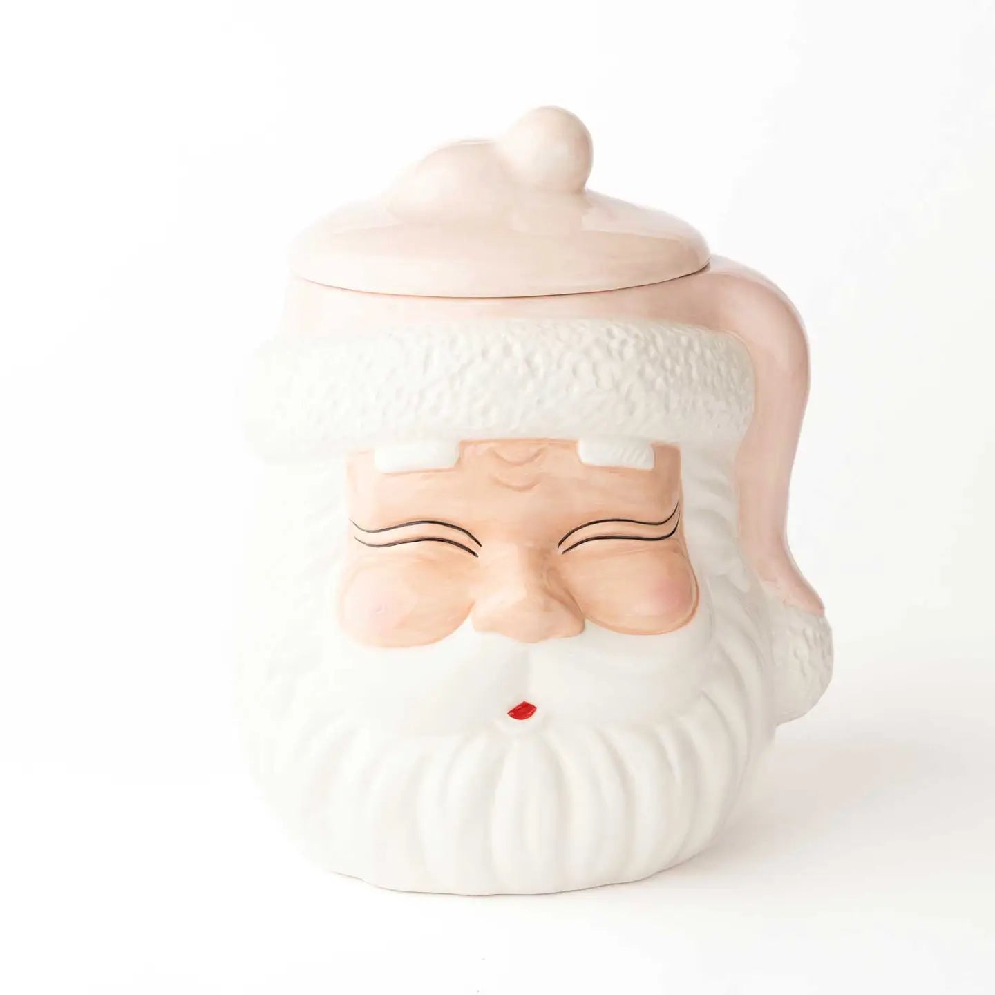 Santa Cookie Jar Pink