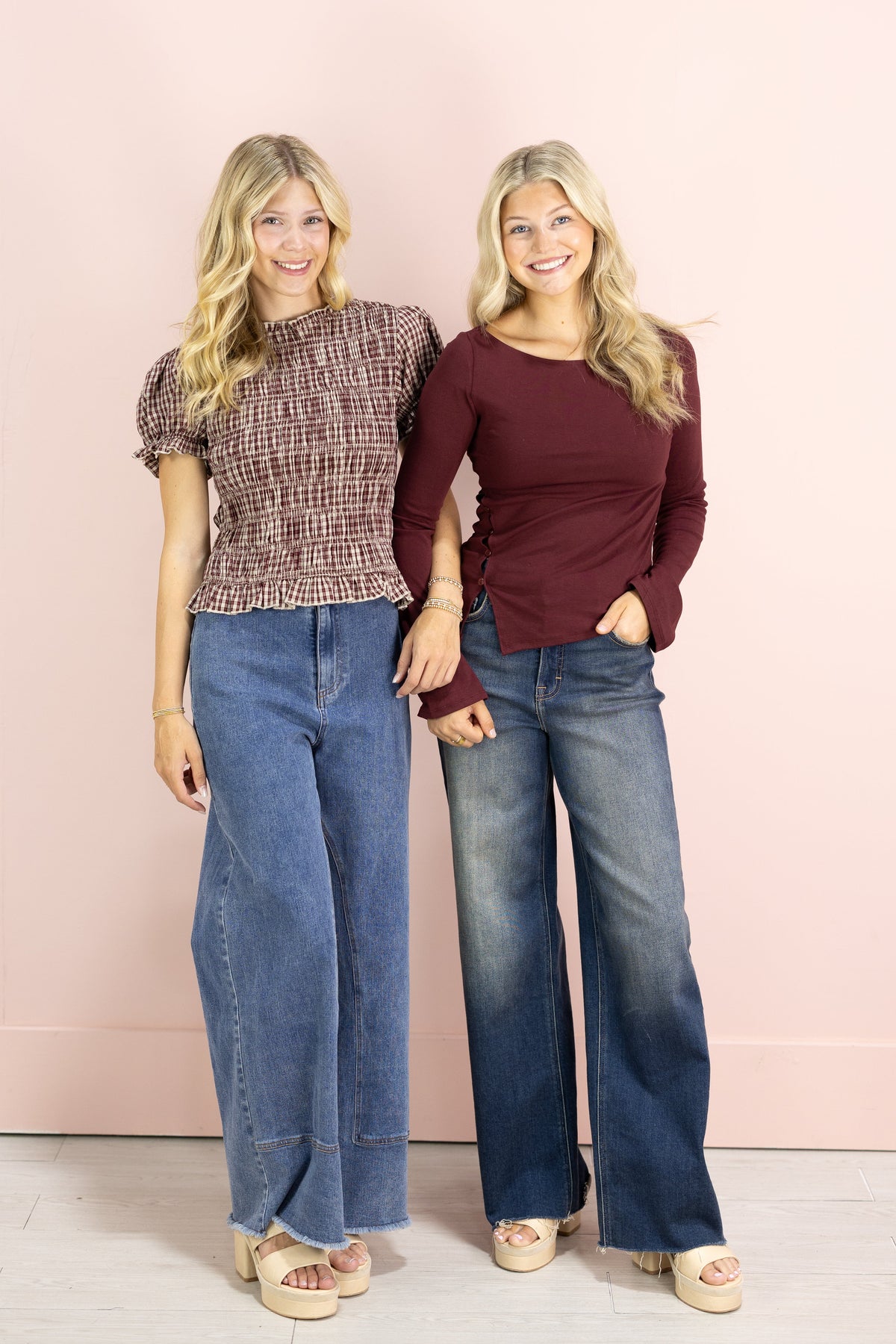 Oxblood Asymmetrical Knit Top