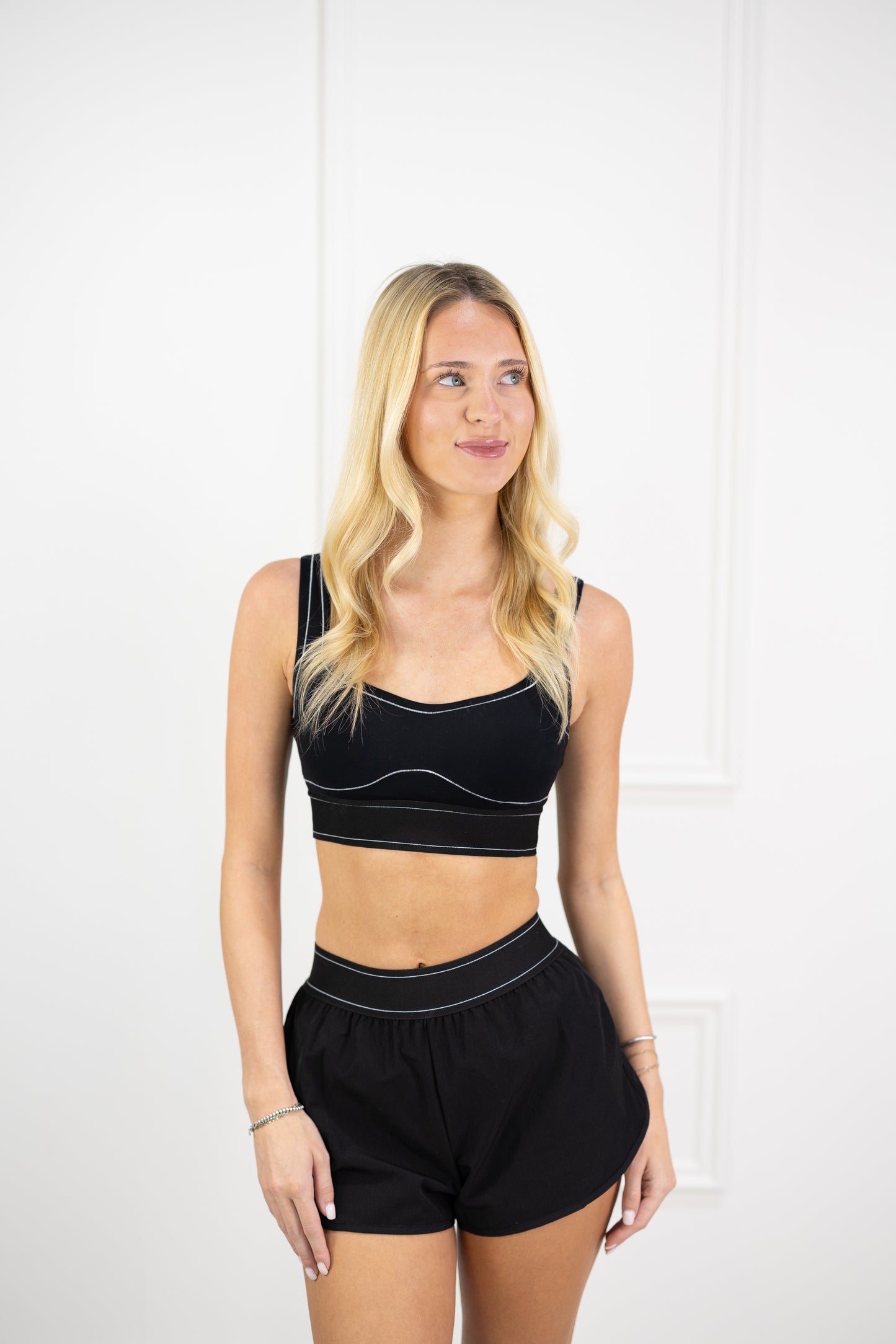 Black Line Accent Sports Bra