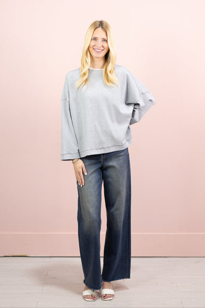 Double Layer Crewneck Grey