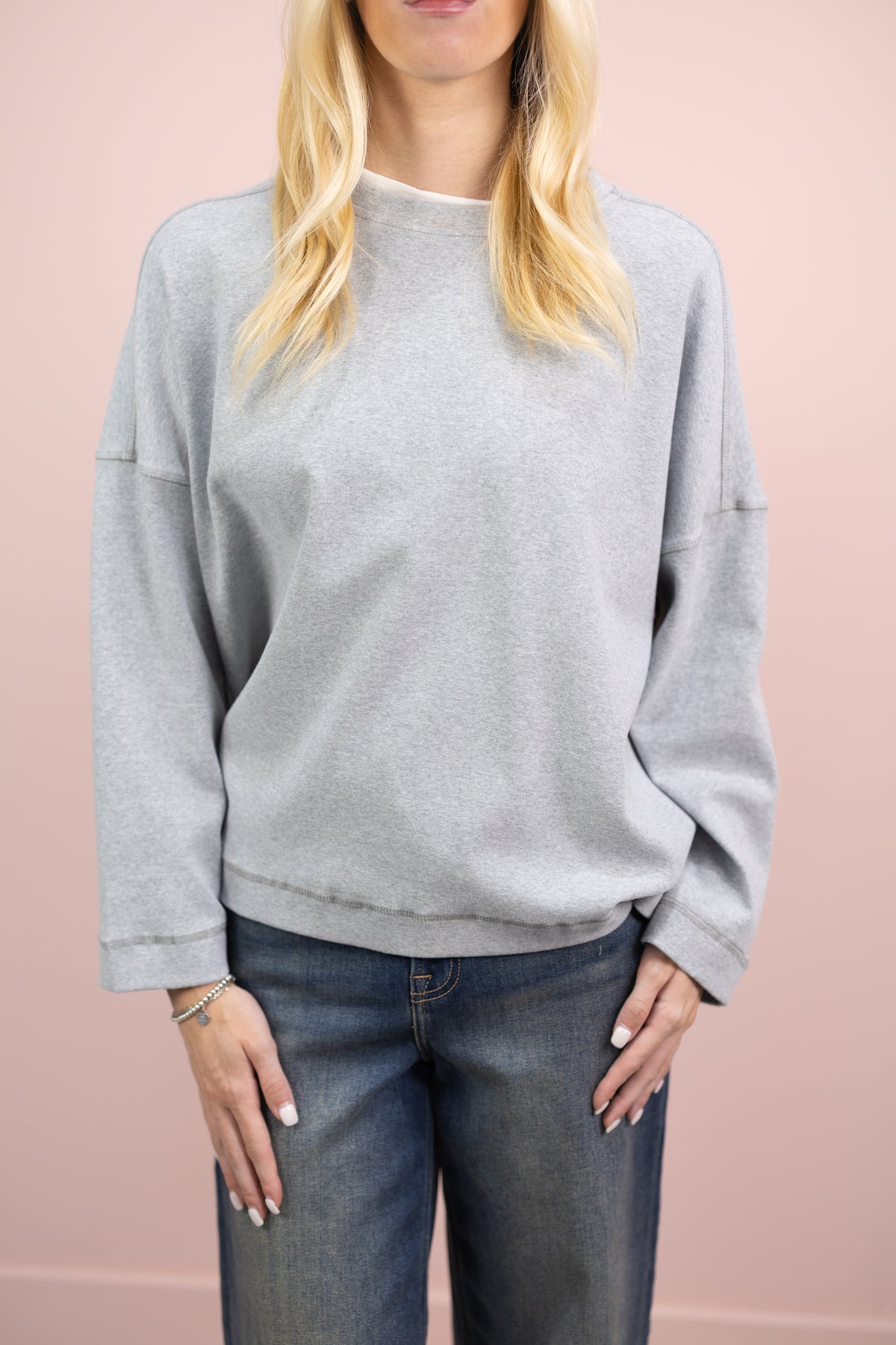 Double Layer Crewneck Grey