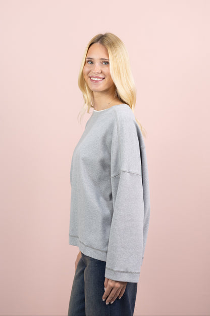 Double Layer Crewneck Grey