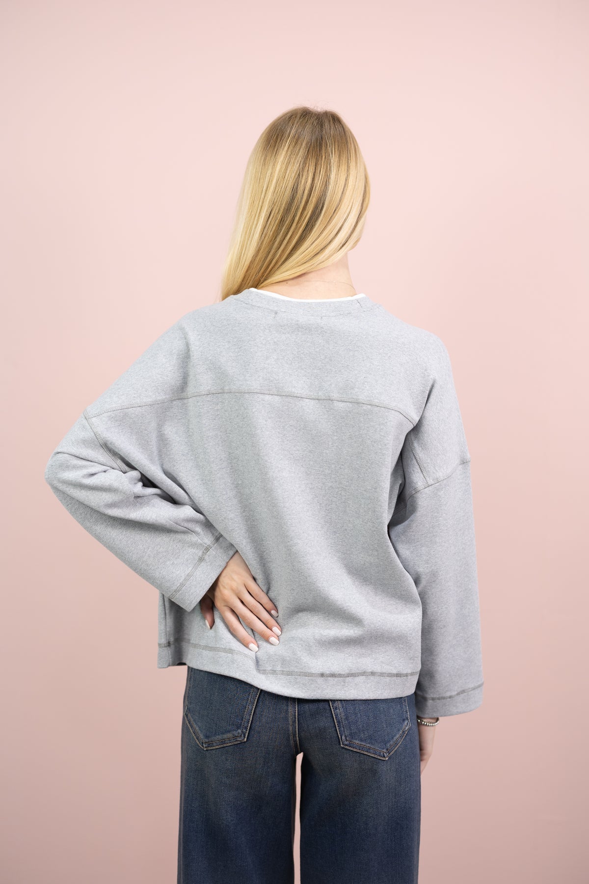 Double Layer Crewneck Grey