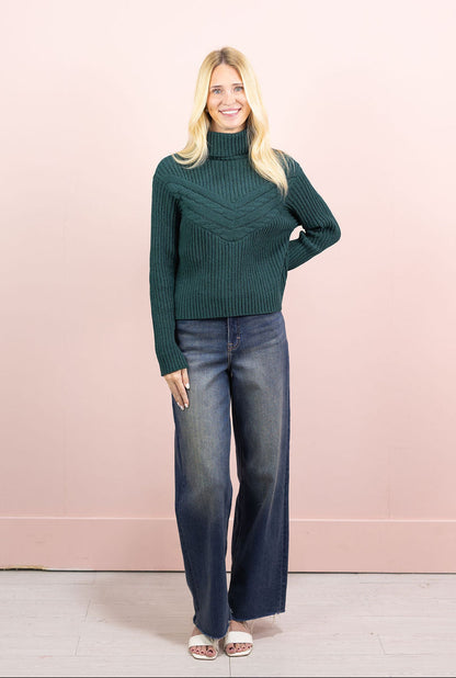 Annie Turtleneck Sweater Green