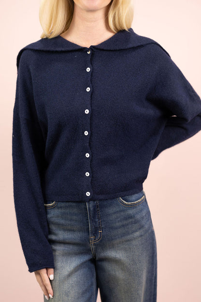 Navy Sailor Collar Sweater