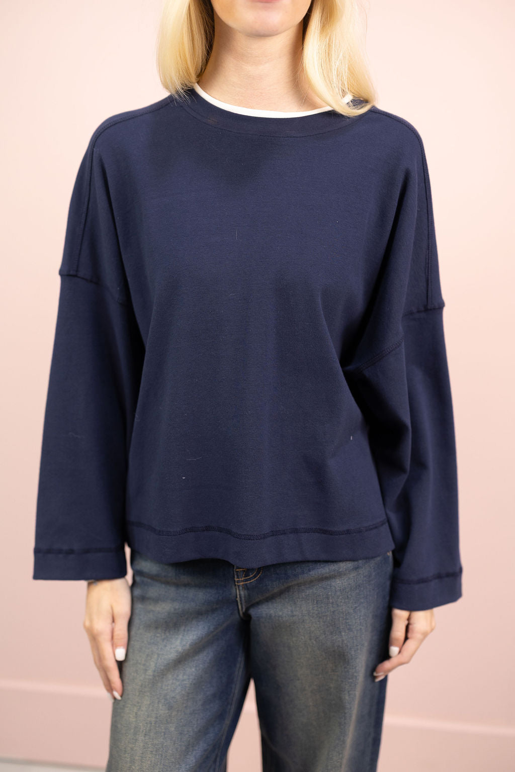 Double Layer Crewneck Navy