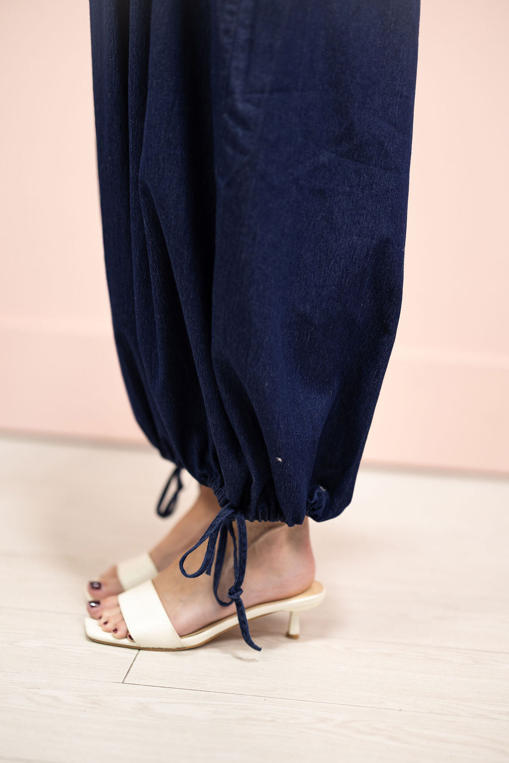 Denim Corset Balloon Leg Jumpsuit