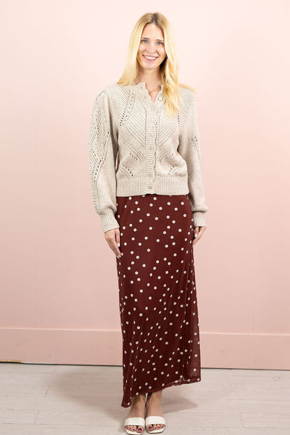 Maroon Maxi Mesh Skirt