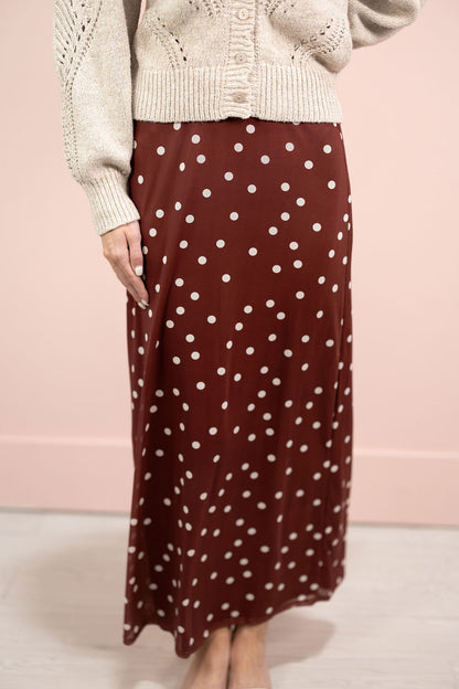 Maroon Maxi Mesh Skirt