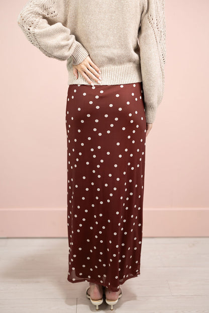 Maroon Maxi Mesh Skirt
