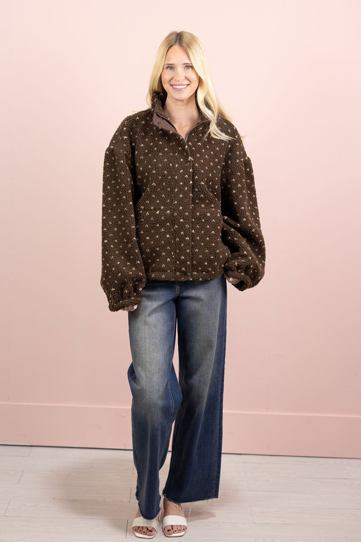 Leslie Brown Sherpa Jacket