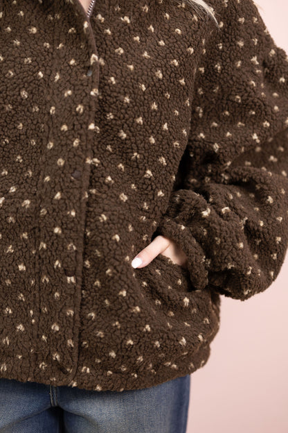 Leslie Brown Sherpa Jacket