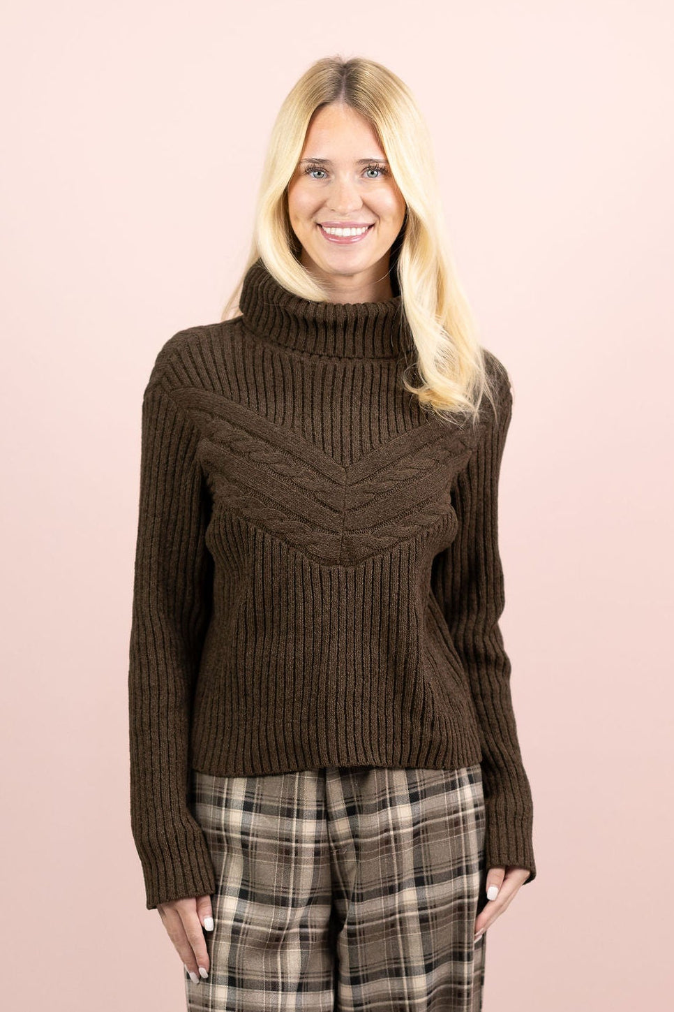 Annie Turtleneck Sweater Brown