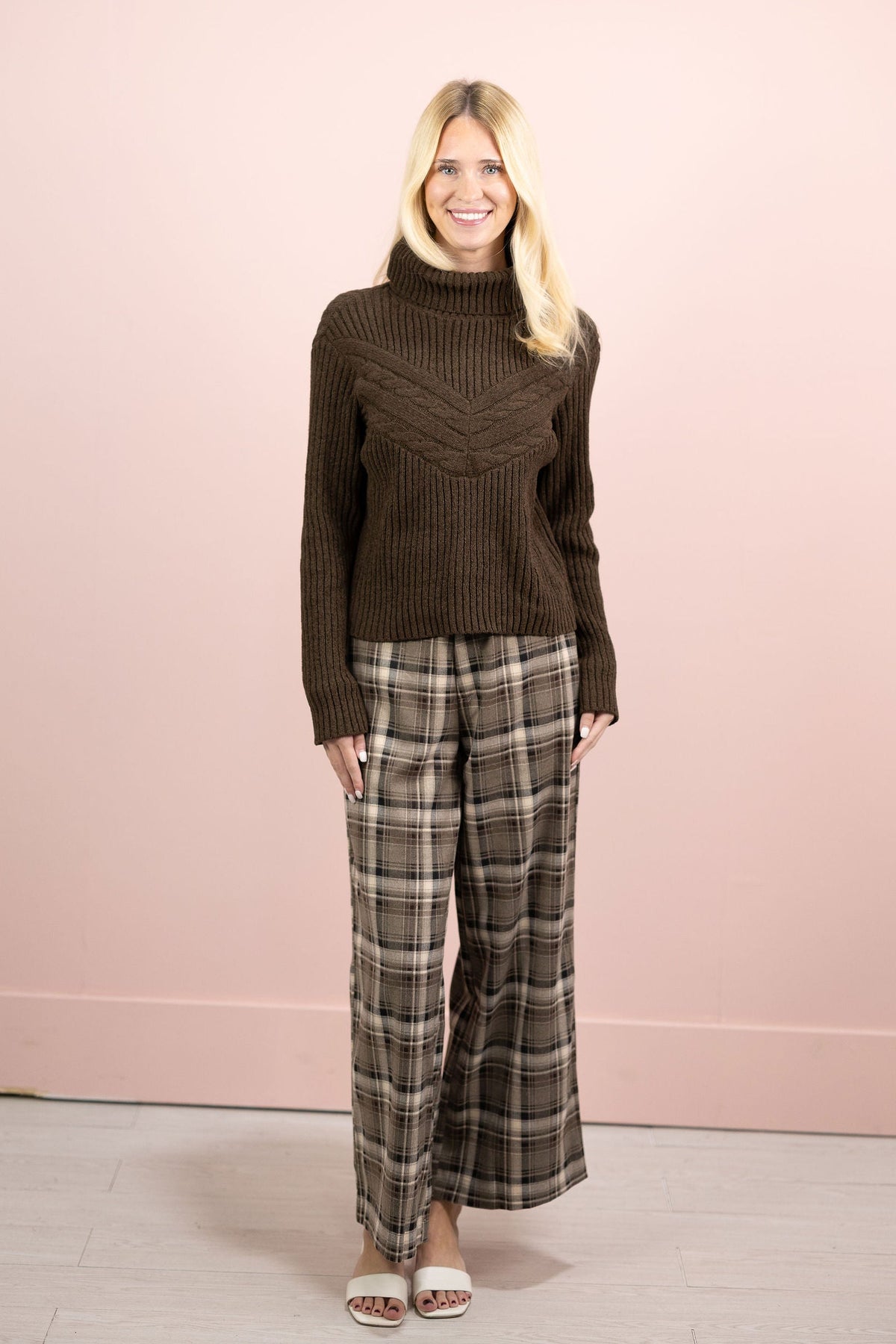 Dori Plaid Pattern Pants