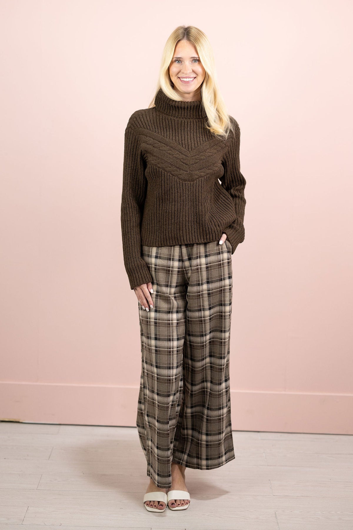 Dori Plaid Pattern Pants