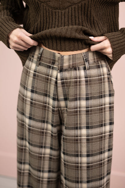 Dori Plaid Pattern Pants