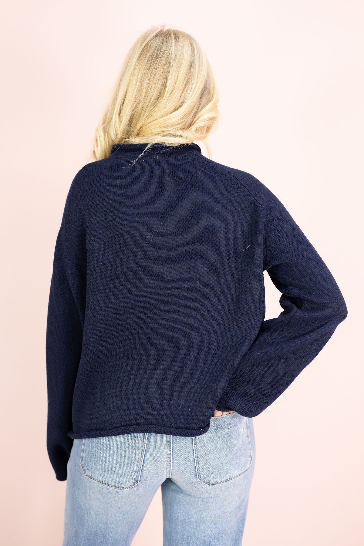 Navy Swan Sweater