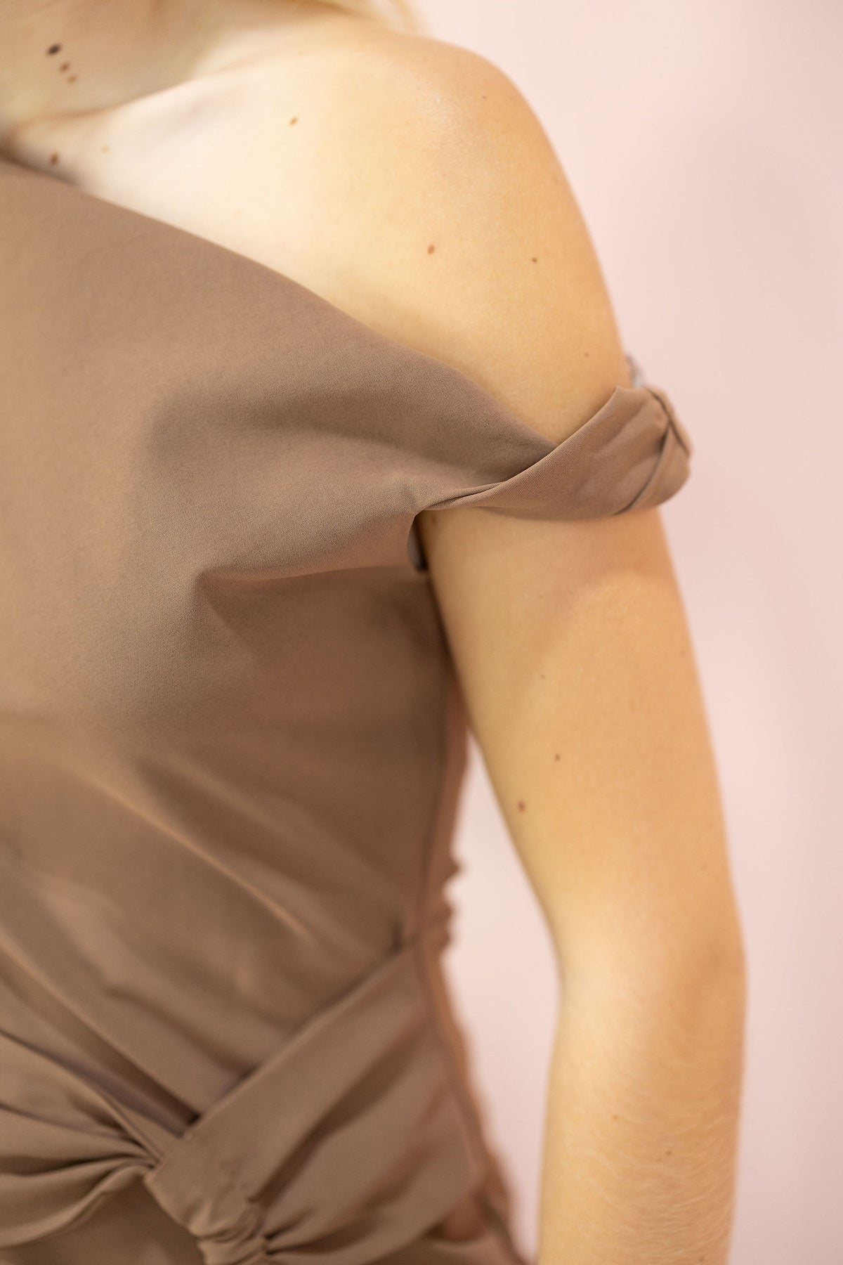 Mocha Asymmetrical Blouse