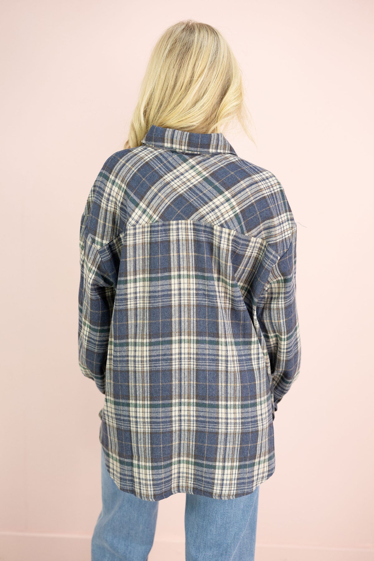 Oversized Navy Flannel