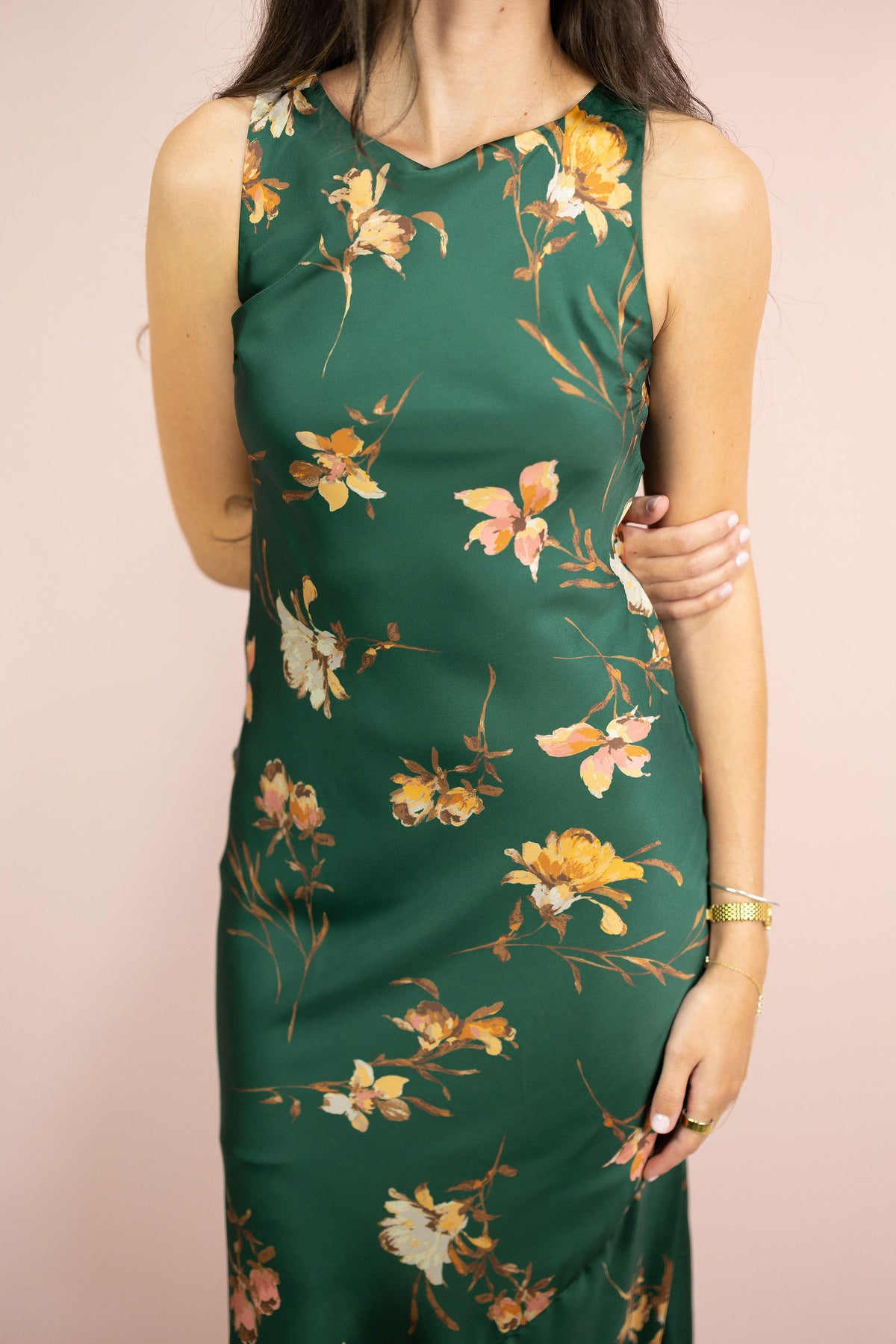 Kenzie Floral Satin Maxi Dress