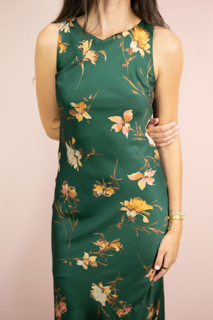 Kenzie Floral Satin Maxi Dress