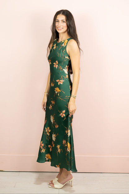 Kenzie Floral Satin Maxi Dress